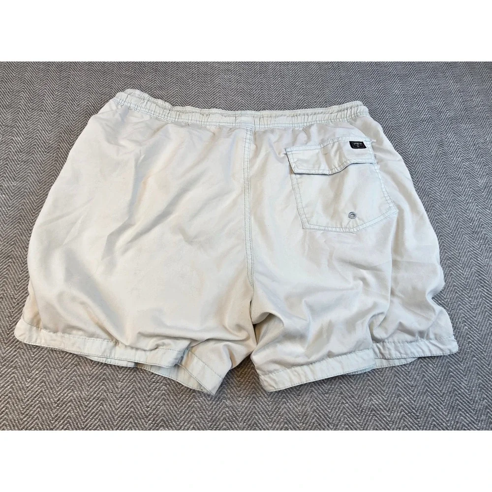 Captain Fin Mens XL Board Shorts Light Blue Mesh Lined Swim Trunks Nautical
